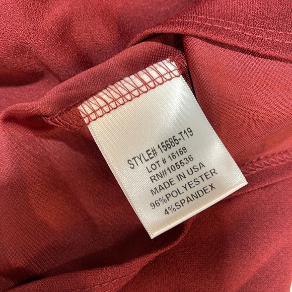 Slinky Brand Luxe Crepe 3/4 Flounce Slv Tunic - Picture 7 of 10